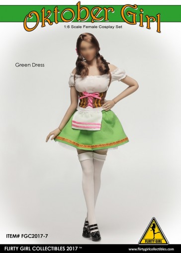 Flirty Girl - Female Oktober Girl Set - Green Dress - FGC-2017-7