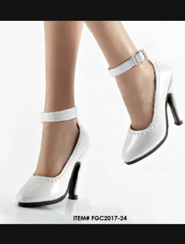 Flirty Girl - Anna Heeled Shoes - White 