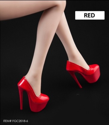 Flirty Girl - Female High Heels Plateau - Red