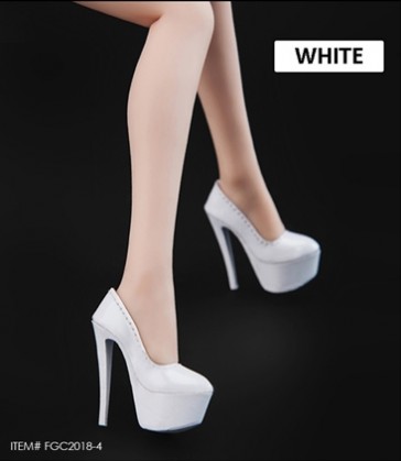Flirty Girl - Female Heeled Shoes - White - 1/6 Accessoires