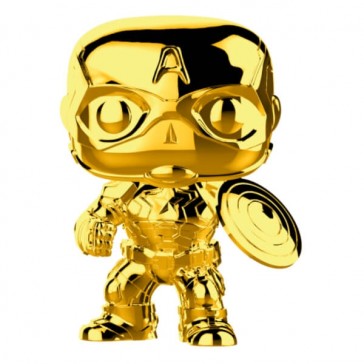 Funko Pop - Captain America Gold Chrome Vinylfigur - Marvel MS 10 - 377