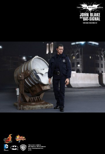 John Blake with Bat-Signal 
