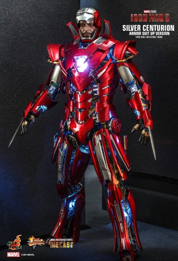 Hot Toys - Silver Centurion - Armor Suit Up Version - Iron Man 3 - DIECAST