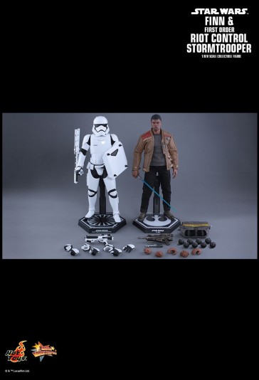 Finn and First Order Riot Control Stormtrooper - Star Wars 7 