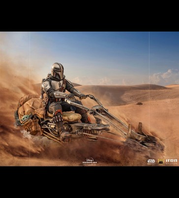 Iron Studios - The Mandalorian on Speederbike - Deluxe Art Scale