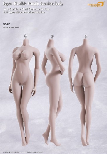 Phicen Female Seamless Body Large Breast Size Pale Series S04B