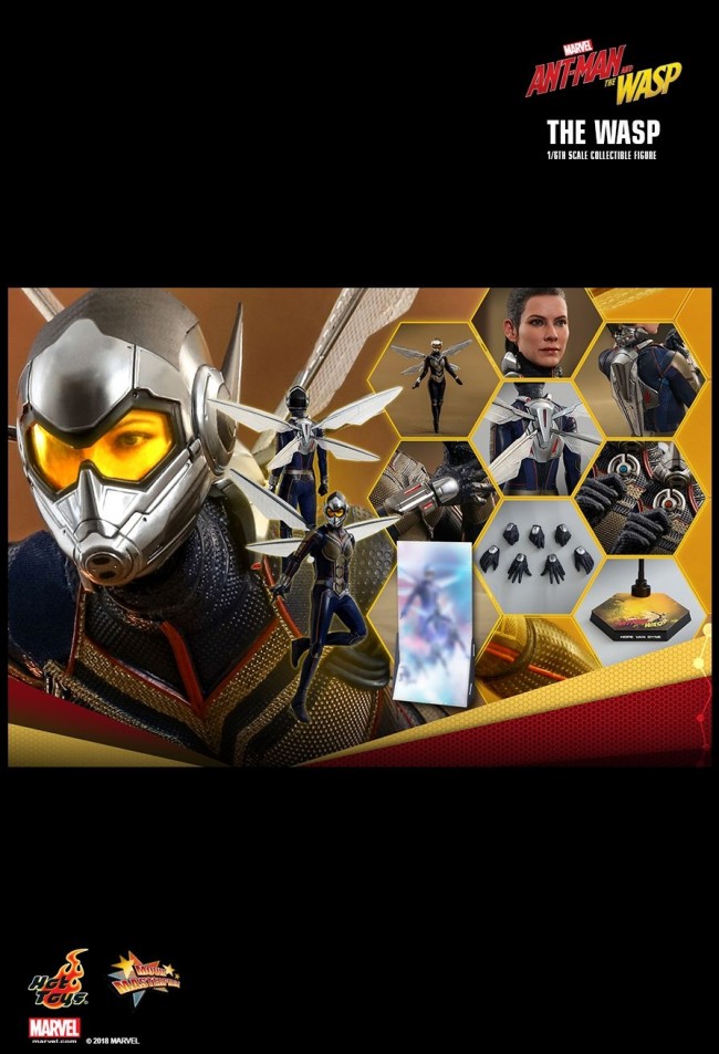 Hot Toys 1:6 The Wasp Actionfigur – Ant-Man And The Wasp, Mit LED-Helm & Beweglichen Flügeln