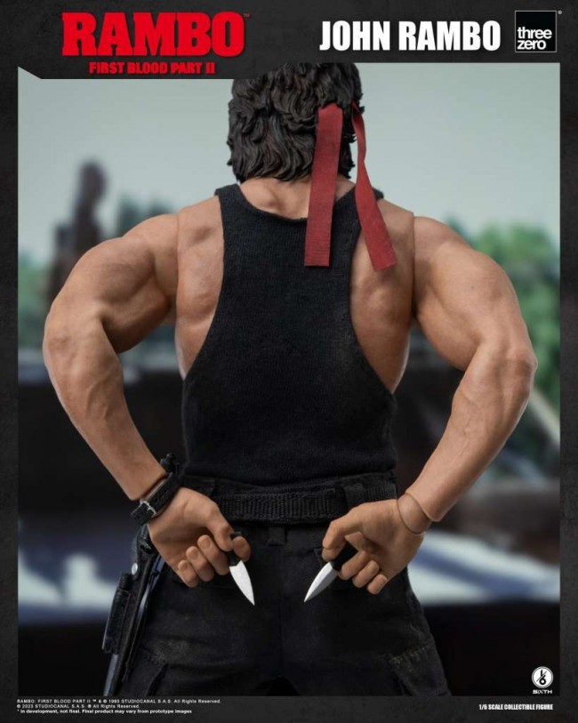 Three Zero Rambo Display Rambo aus dem Action Film