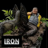 Iron Studios - Jurassic Park - Dennis Nedry meets the Dilophosaurus - Deluxe Art Scale Staute