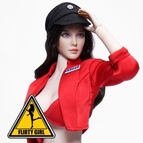 Flirty Girl - Space Officer - Clothing Set - Red