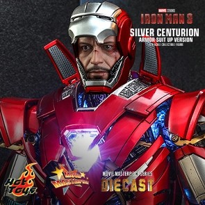 Hot Toys - Silver Centurion - Armor Suit Up Version - Iron Man 3 - DIECAST