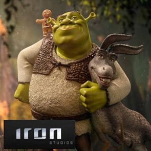 Iron Studios - Shrek, Donkey and The Gingerbread - Deluxe Art Scale Statue